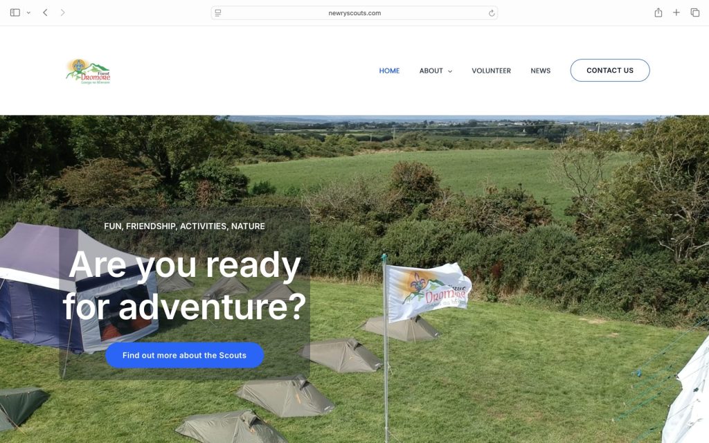 Image showing a screenshot of the homepage of this website.